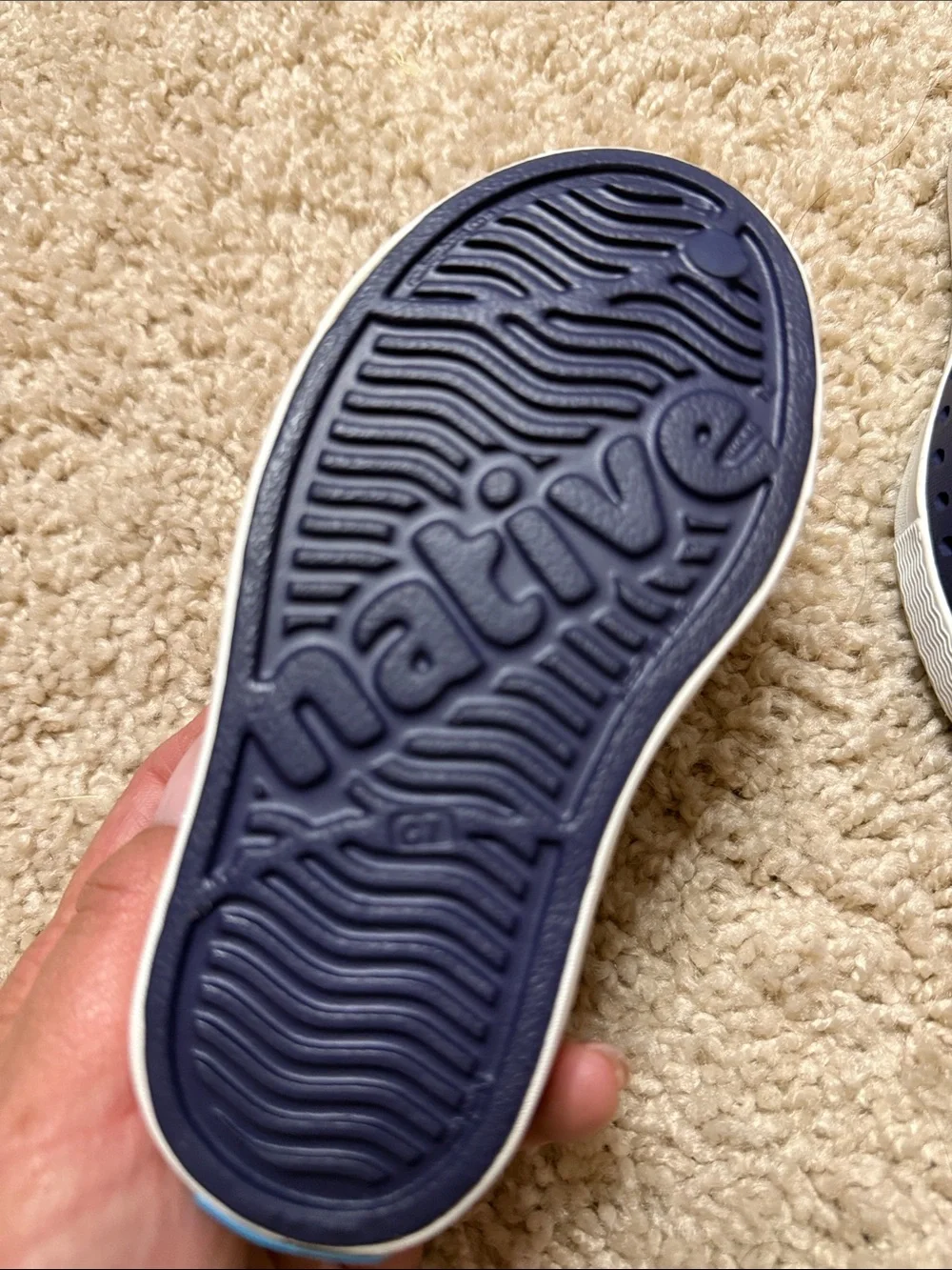 Native Kids Slip-On Water Shoes in Navy and White
